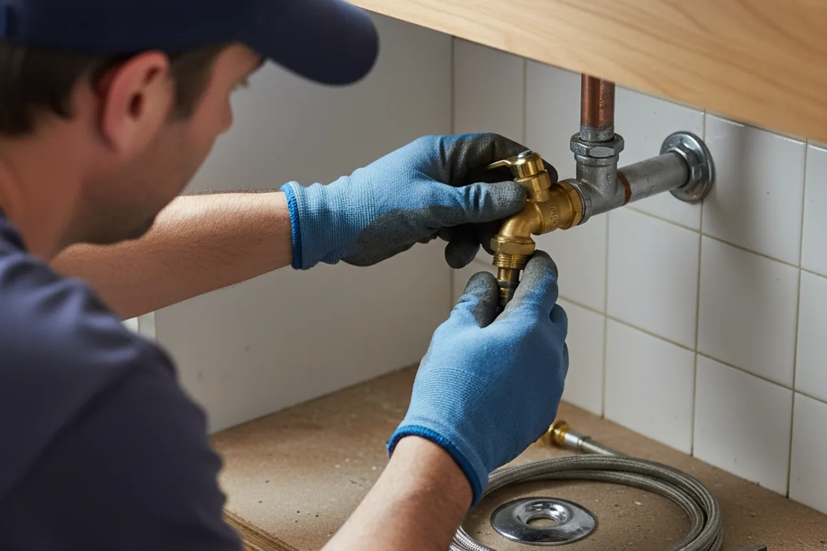 Shutoff valve and fitting work during Emergency Plumbing in Dublin